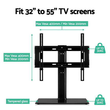 Artiss TV Stand Mount Bracket for 32"-55" LED LCD Swivel Tabletop Desktop Plasma.