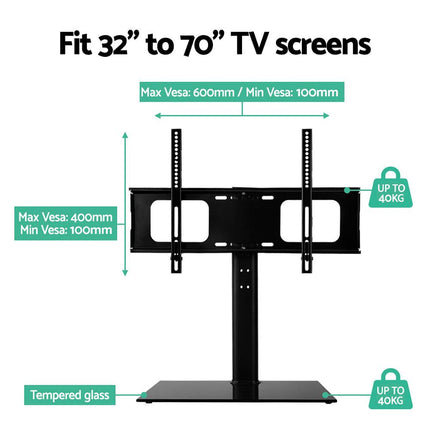 Artiss TV Stand Mount Bracket for 32"-70" LED LCD Swivel Tabletop Desktop Plasma.