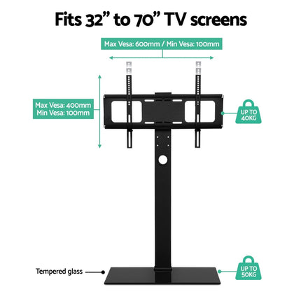 Artiss TV Stand Mount Bracket for 32"-70" LED LCD Glass Storage Floor Shelf.