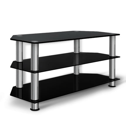 Artiss TV Stand 3 Tiers Storage Shelf Rack Tempered Glass Entertainment Unit.