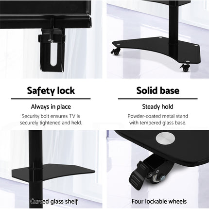 Artiss Mobile TV Stand for 32"-70" TVs Mount Bracket Portable Solid Trolley Cart.
