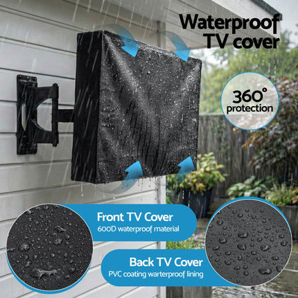 Artiss 40-43 Inch TV Cover Waterproof Outdoor Patio Flat Television Protector.