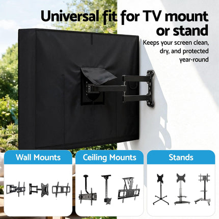 Artiss 55-58 Inch TV Cover Waterproof Outdoor Patio Flat Television Protector.