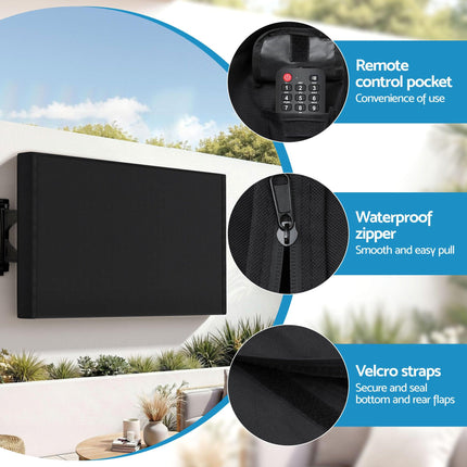 Artiss 55-58 Inch TV Cover Waterproof Outdoor Patio Flat Television Protector.