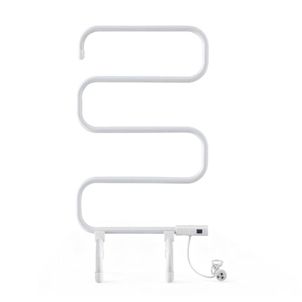 Devanti Heated Towel Rail Freestanding Wall Mounted S-Shape Electric Warmer Rack.