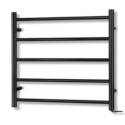 Devanti Electric Heated Towel Rail Rack 5 Bars Wall Mounted Clothes Dry Warmer.