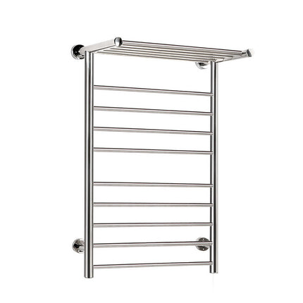Devanti Electric Heated Towel Rail Rack 14 Bars Wall Mounted Clothes Dry Warmer.