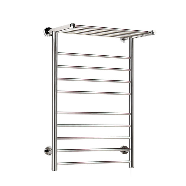 Devanti Electric Heated Towel Rail Rack 14 Bars Wall Mounted Clothes Dry Warmer.