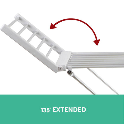Devanti Electric Heated Towel Rail Rack 18 Bars Freestanding Clothes Dry Warmer.