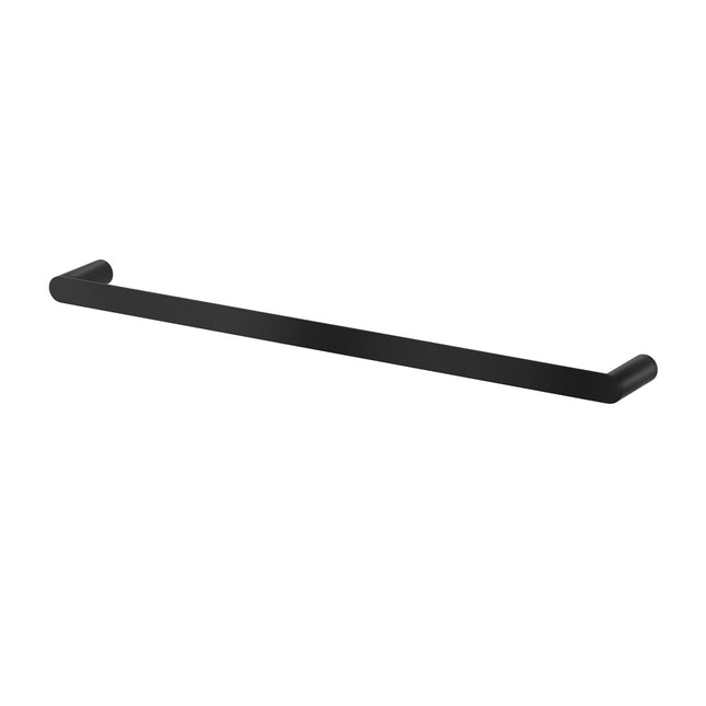 Towel Rail Rack Holder Single 600mm Wall Mounted Stainless Steel Black.