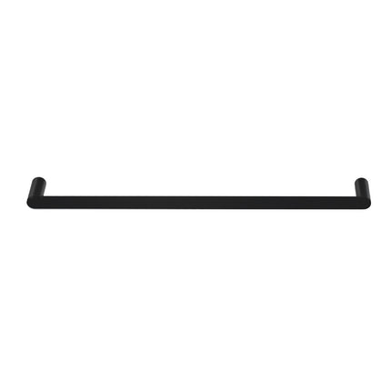 Towel Rail Rack Holder Single 600mm Wall Mounted Stainless Steel Black.