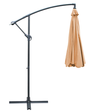 Instahut 3m Outdoor Umbrella Cantilever Beach Garden Patio Beige.