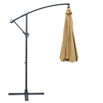 Instahut 3m Outdoor Umbrella Cantilever Garden Beach Patio Beige.