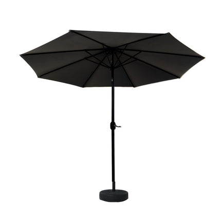 Instahut Outdoor Umbrella 2.7m Base Beach Pole Garden Tilt Sun Patio UV Black.