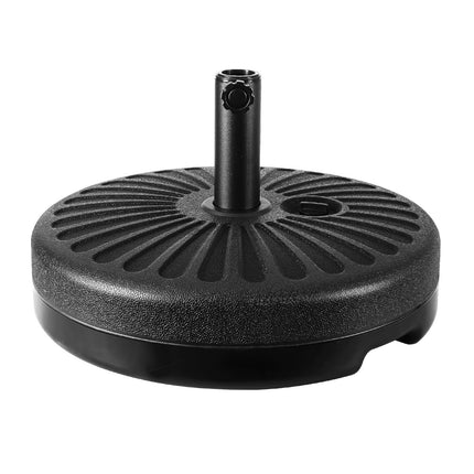 Instahut 3m Outdoor Umbrella w/Base Pole Umbrellas Garden Sun Stand Deck Black.