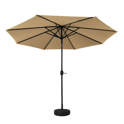 Instahut 3m Outdoor Umbrella w/Base Pole Tilt Beach Garden Patio Beige.