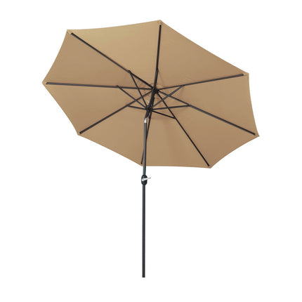 Instahut 3m Outdoor Umbrella Beach Pole Garden Patio Tilt Beige.