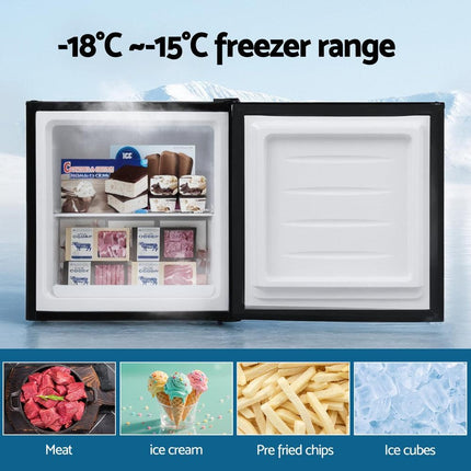 Devanti 31L Small Upright Freezer Vertical Freezer Black.