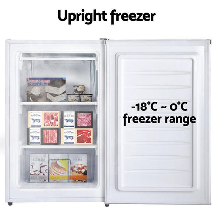 Devanti 81L Upright Freezer Fridge White.