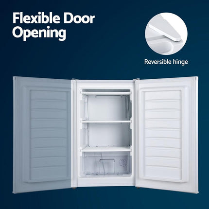 Devanti 81L Upright Freezer Fridge White.