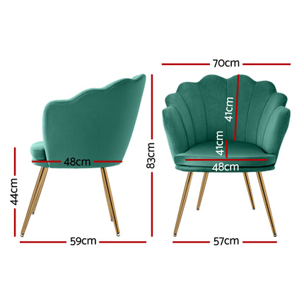 Artiss Armchair Velvet Green Callista.
