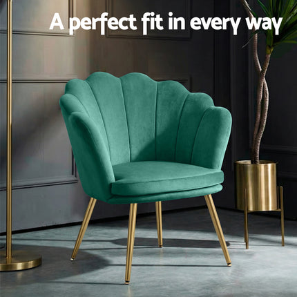 Artiss Armchair Velvet Green Callista.