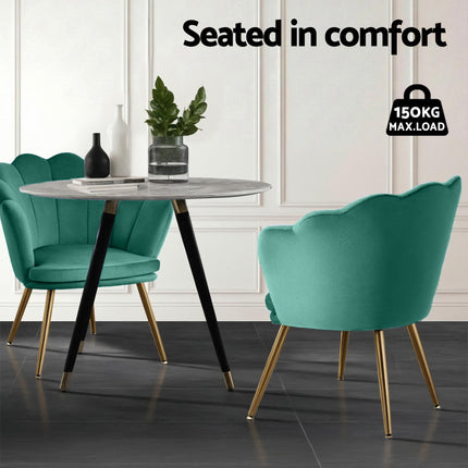 Artiss Armchair Velvet Green Callista.