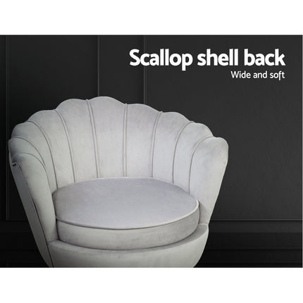 Artiss Armchair Velvet Grey Callista.