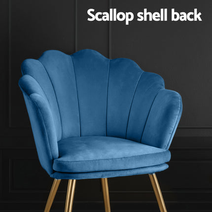 Artiss Armchair Velvet Blue Callista.