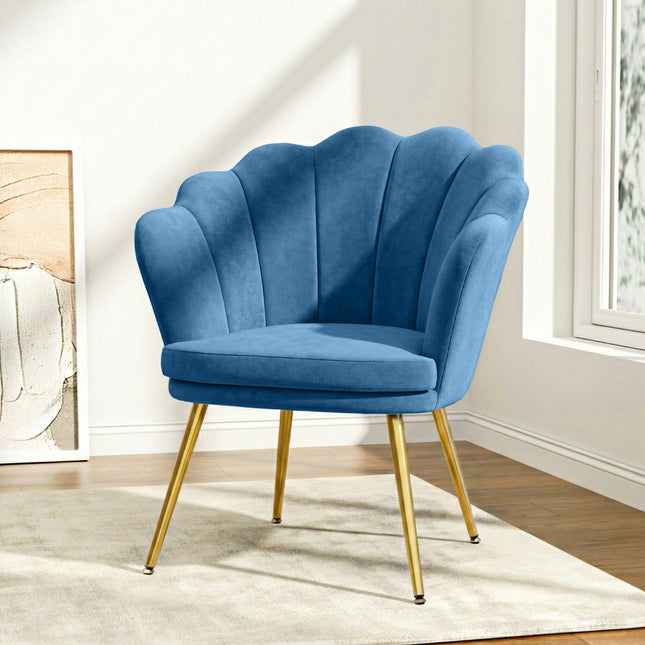 Artiss Armchair Velvet Blue Callista.