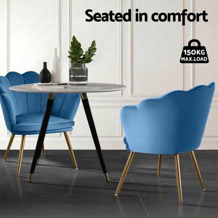 Artiss Armchair Velvet Blue Callista.