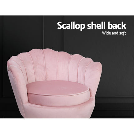 Artiss Armchair Velvet Pink Callista.
