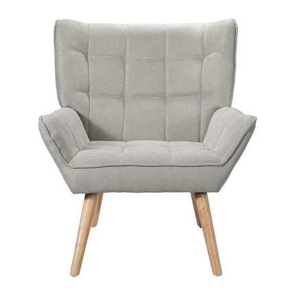 Artiss Armchair Lounge Chair Accent Chairs Sofa Linen Fabric Cushion Seat Grey.