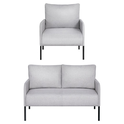 Artiss Armchair 4 Seater Sofa Set Pillow Gery Kane.
