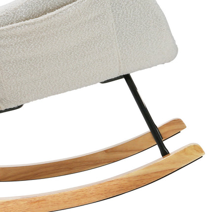 Artiss Rocking Chair Armchair Pillow Boucle White.