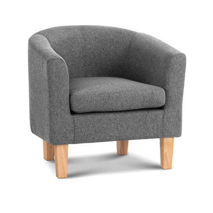 Artiss Abby Fabric Armchair - Grey.