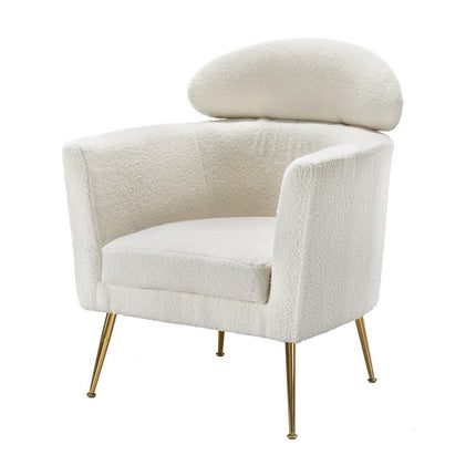 Artiss Armchair Boucle Fabric White Yoli.
