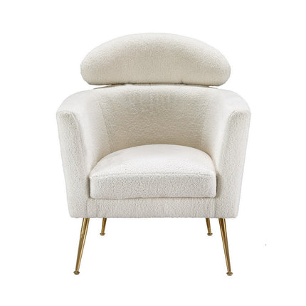 Artiss Armchair Boucle Fabric White Yoli.