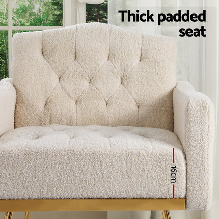 Artiss Armchair Boucle Beige Nicole.