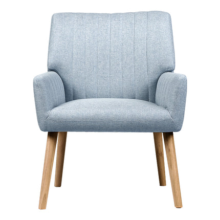 Artiss Armchair Fabric Blue Grey Sebastini.
