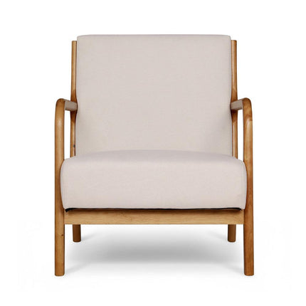 Artiss 2X Armchair Faux Fabric Beige.