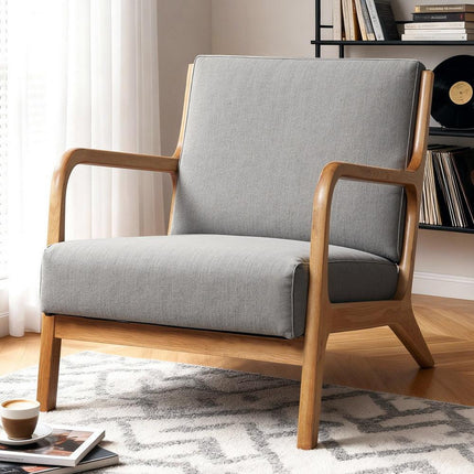 Artiss Armchair Fabric Light Grey.