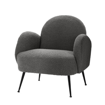 Artiss Armchair Boucle Charcoal Hanes.