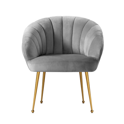 Artiss Armchair Velvet Grey Eloise.