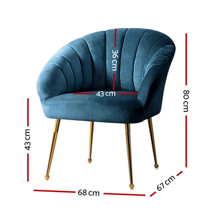 Artiss Armchair Velvet Pink Eloise.
