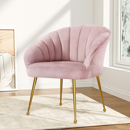 Artiss Armchair Velvet Pink Eloise.