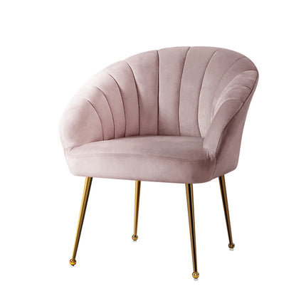 Artiss Armchair Velvet Pink Eloise.