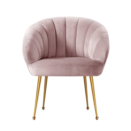 Artiss Armchair Velvet Pink Eloise.