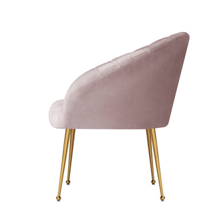 Artiss Armchair Velvet Pink Eloise.