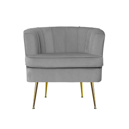 Artiss Armchair Velvet Blue Norvia.